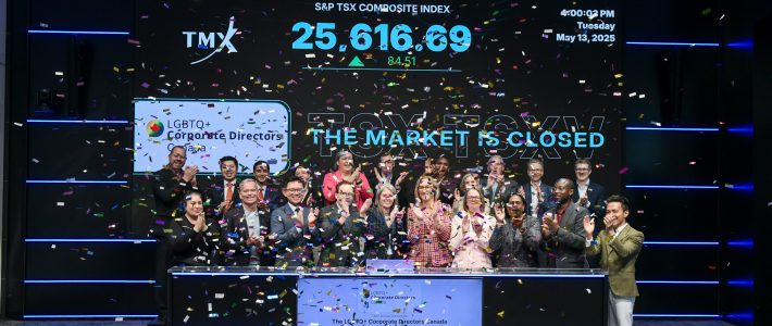 Rang the Closing Bell on the Toronto Stock Exchange with LGBTQ+ Corporate Directors Canada Association Rang the Closing Bell on the Toronto Stock Exchange with LGBTQ+ Corporate Directors Canada Association